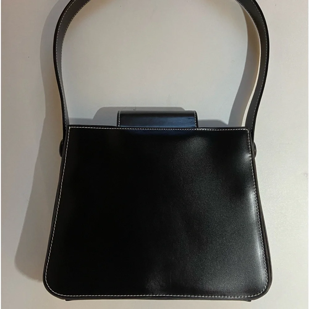 The Hermes of England Tanner Krolle London Classic Black Leather Bag Retail$2500 - Picture 12 of 16